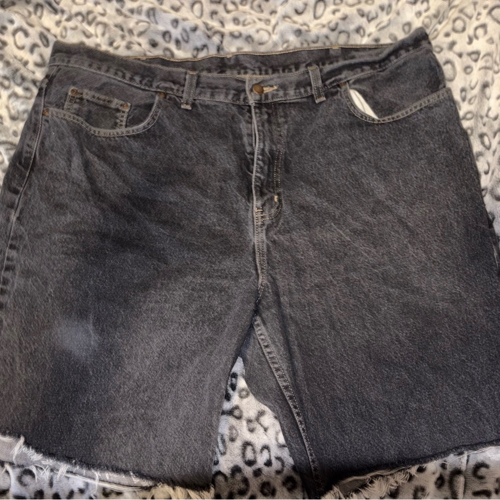 Men's Black Denim Shorts